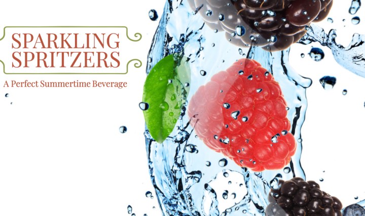 berries being tossed in a stream of water