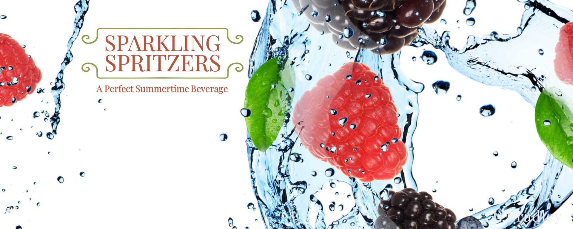 berries being tossed in a stream of water